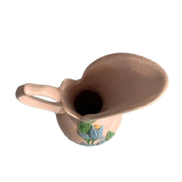 Hull Art 13.5" Tall Pale Pink Pottery Pitcher Floral H-19-13 1/2" - Picture 5 of 7